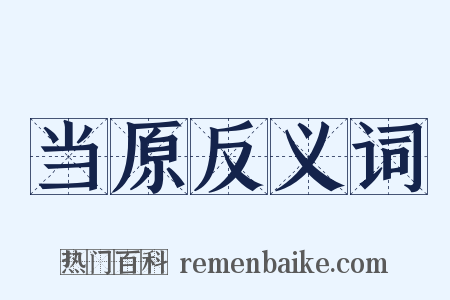 当原反义词是什么意思的图片